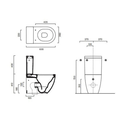 Catalano Sfera 63 Close Coupled Toilet, 63 x 36cm, 3/4.5l Dual Flush
