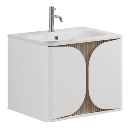 Crosswater Tambour 600mm One Drawer Wall Hung Vanity with 1TH Basin