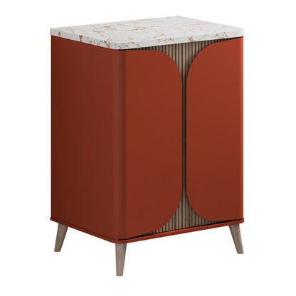 Crosswater Tambour 600mm Floor Standing Vanity With Doors with Worktop
