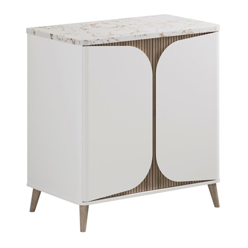 Crosswater Tambour 800mm Floor Standing Vanity With Doors with Worktop