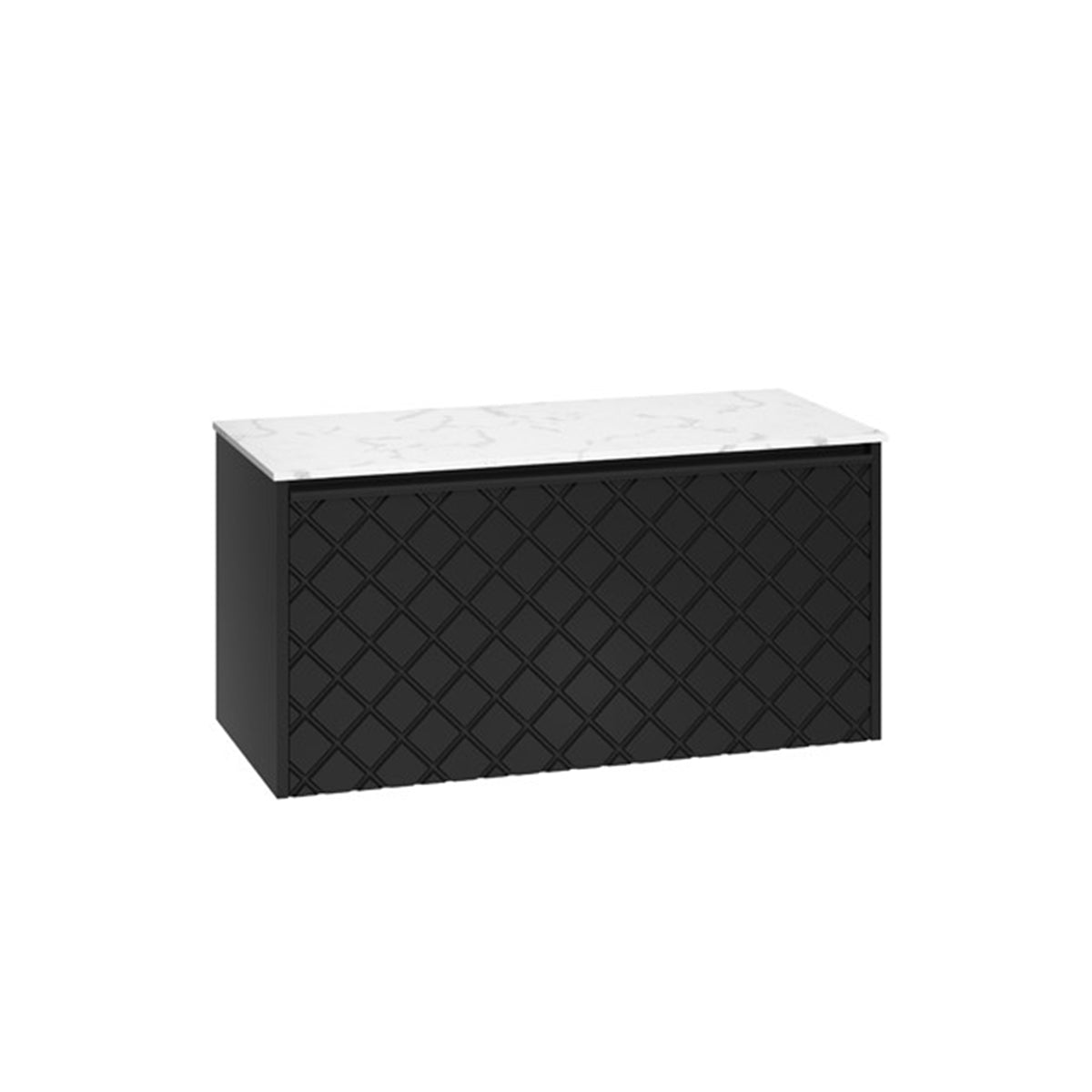 Crosswater Vergo 1000 Single Drawer Unit with Carrara Marble Effect Worktop