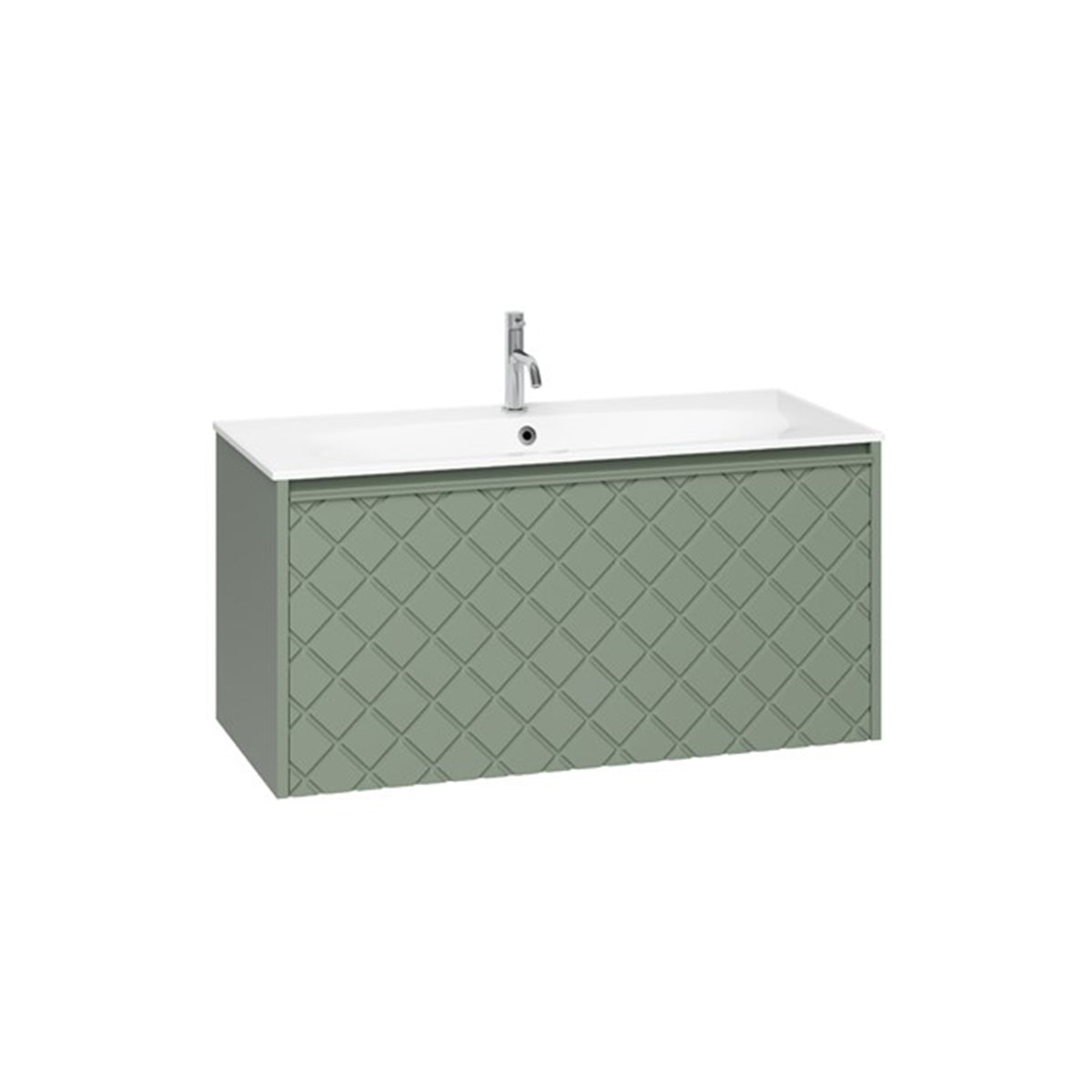 Crosswater Vergo 1000 Single Drawer Unit with Cast Mineral Marble Basin