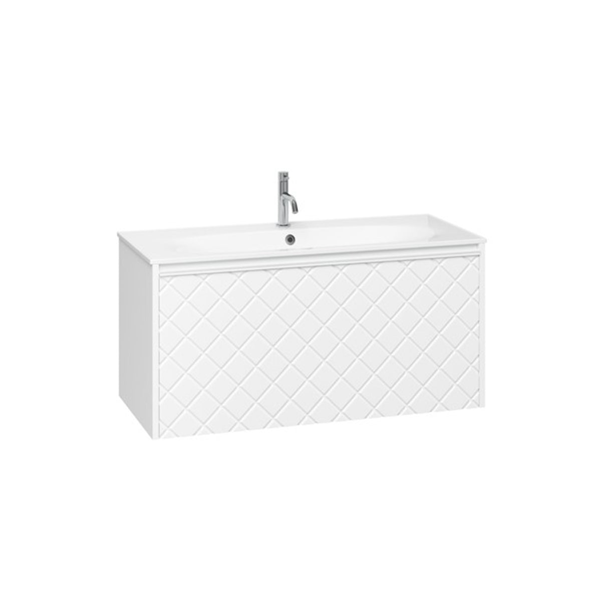 Crosswater Vergo 1000 Single Drawer Unit with Cast Mineral Marble Basin