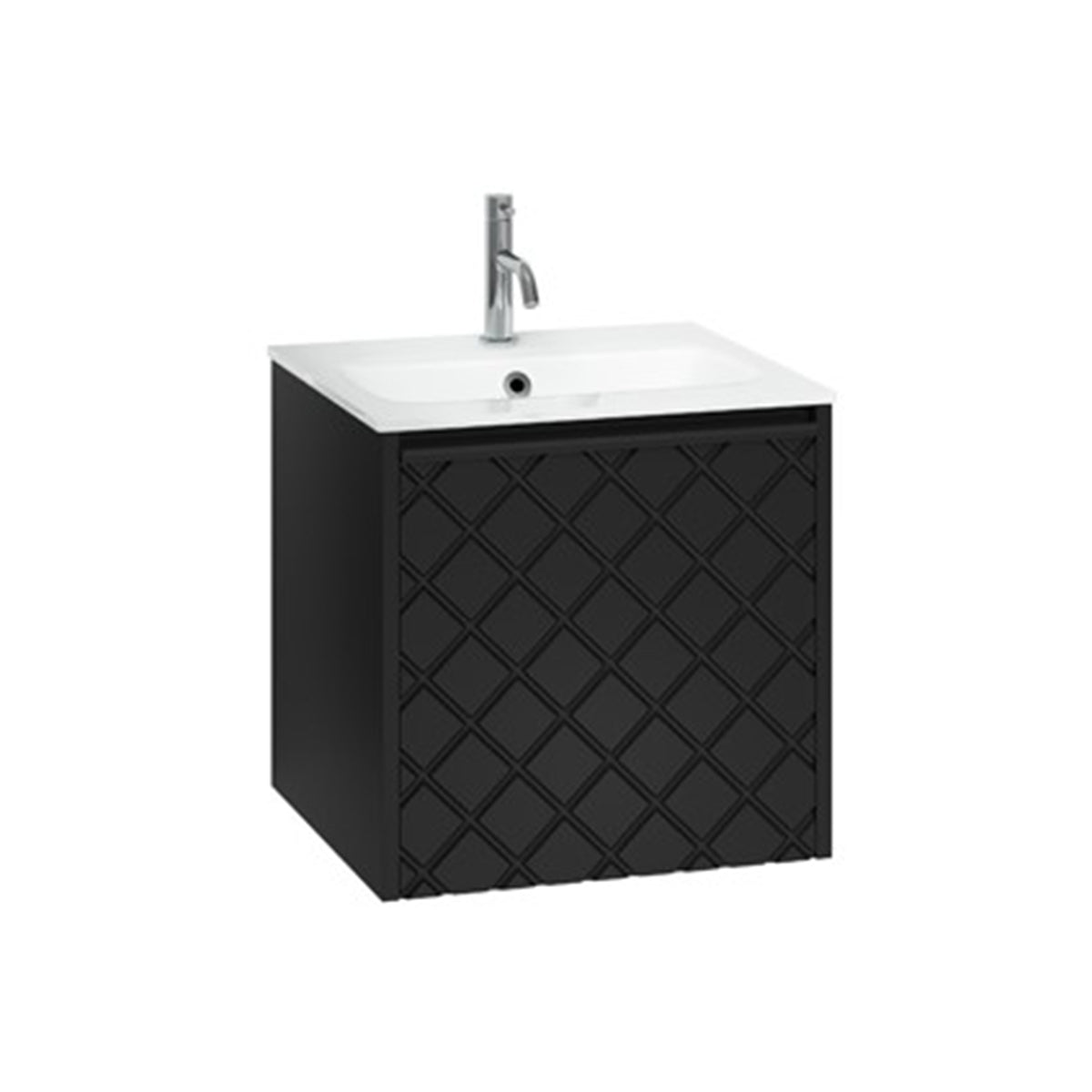 Crosswater Vergo 500 Single Drawer Unit with Ice White Glass Basin
