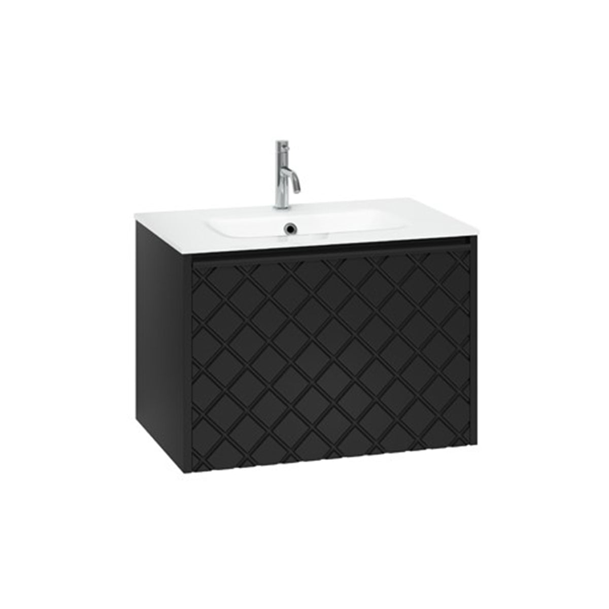 Crosswater Vergo 700 Single Drawer Unit with Ice White Glass Basin