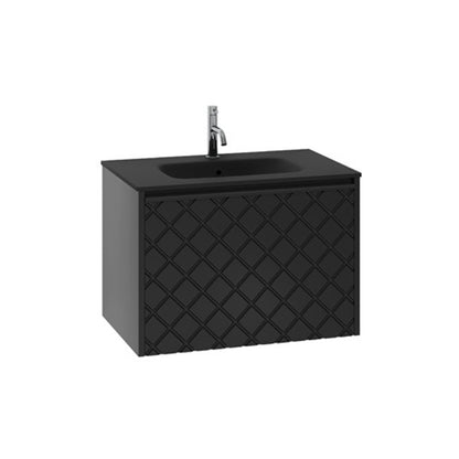 Crosswater Vergo 700 Single Drawer Unit with Midnight Black Glass Basin